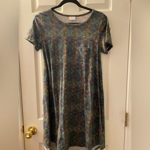 Comfy and soft medium length colorful dress
